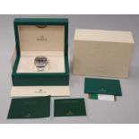 Rolex Anniversary Red Sea Dweller, boxed and papers, unworn with stickers.