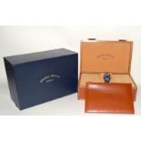 Franck Muller Stainless Steel King Conquistador wristwatch on leather strap, boxed and papers Ref.