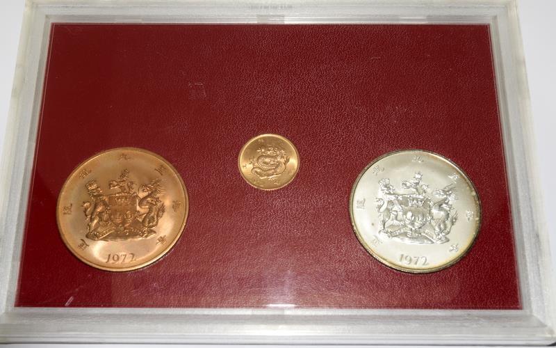 Set of Commemorative Hong Kong to Kowloon August 2nd 1972 Tunnel Opening Coins, to include 22ct - Image 5 of 5