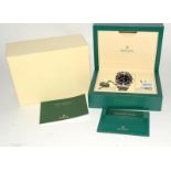 Rolex Anniversary single Red Sea-Dweller Wristwatch, boxed.