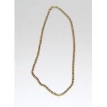 9ct gold flat link neck chain 13.7gm 47cm long