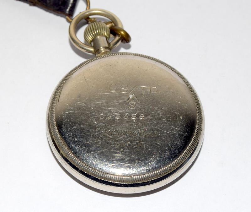 Military GS/TP pocket watch by Bravingtons of London will require a service to get working - Image 2 of 5