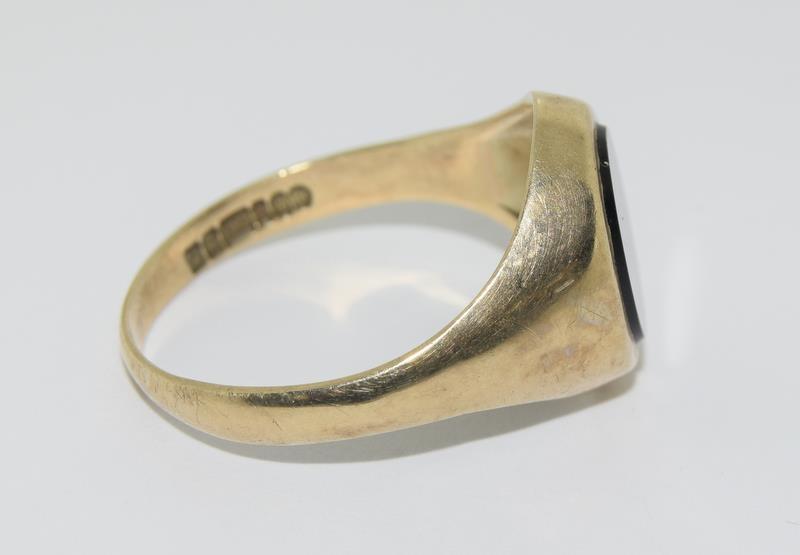 9ct Gold Signet ring. Size X - Image 2 of 3