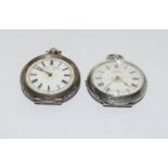 2 Silver pocket watches.