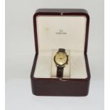 Omega Speedmaster 18 carat gold Gents Chronograph watch - automatic, boxed.