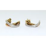 9ct Gold Diamond Set Earrings