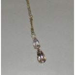 18ct Gold Kuuzite Diamond necklace.