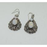 Silver Opal Earrings. (NI008)
