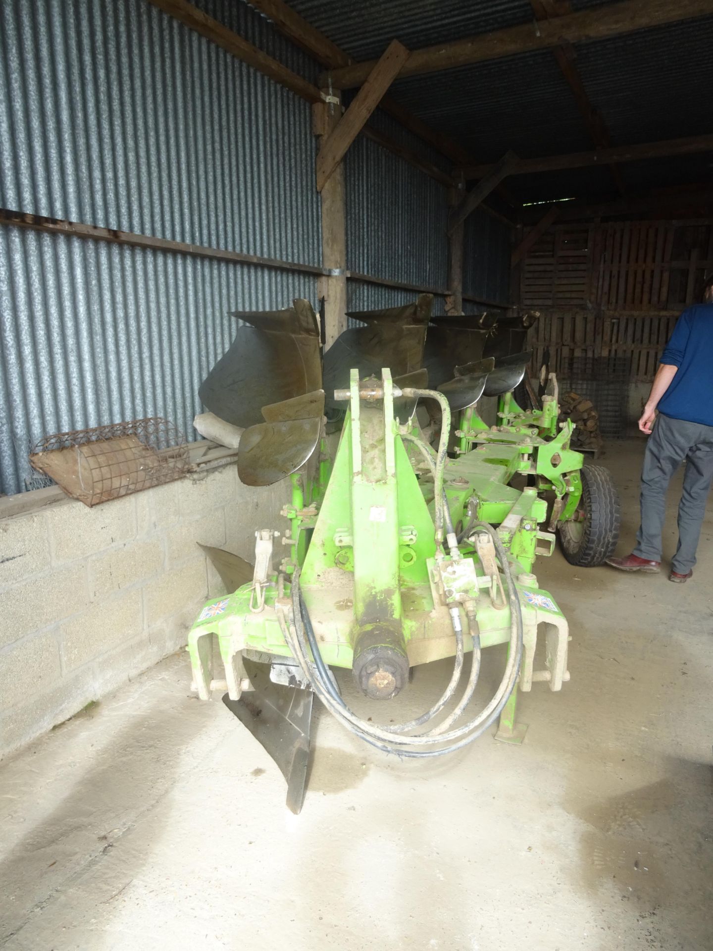 4 FURROW DOWDESWELL PLOUGH, DP100S, 95 MA 36452, PRESS ARM. - Image 3 of 6