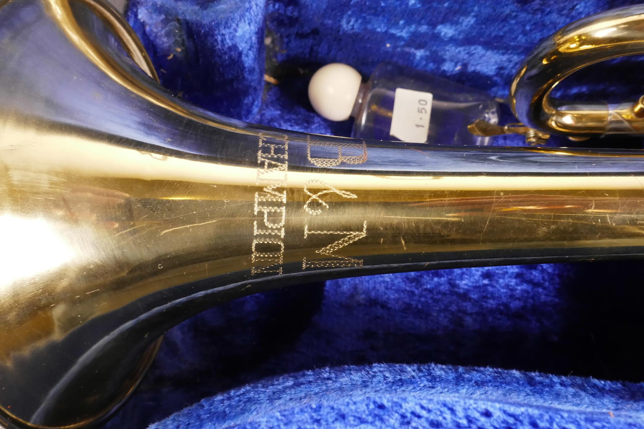 A B&M Champion brass trumpet, in a fitted case, 20" long - Image 2 of 3