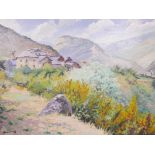 Jacint Saurnell (Andorran, C20th), 'Sispony-Andorra', signed lower left and label verso, oil on