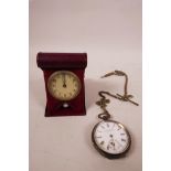 A late C19th sterling silver hallmarked J.B. Yabsley of London pocket watch, with key wound