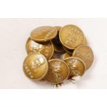 A set of twelve Chinese brass buttons