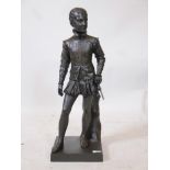 After Francois-Joseph Bosio, a bronze figurine of Henry IV as a boy, unsigned, probably late C19th