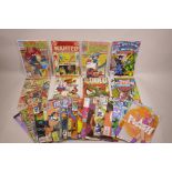 A quantity of DC and Marvel comics including X-Men 103, Ghost Rider and Spiderman 18, Captain