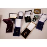 A quantity of miscellaneous jewellery including gold