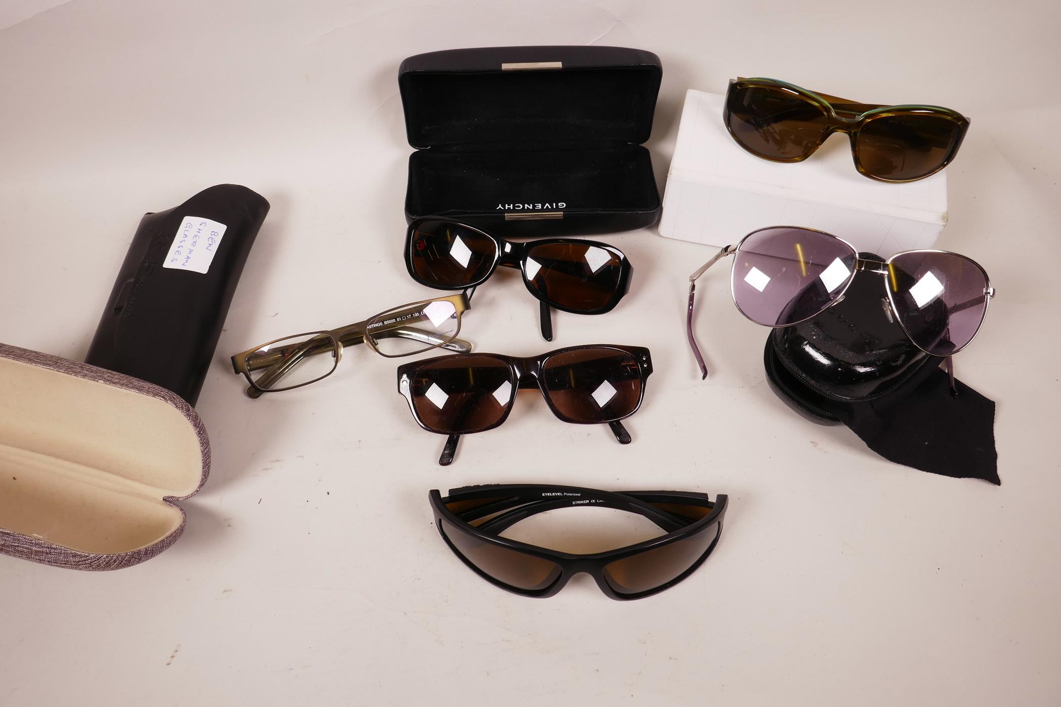 Six pairs of designer sunglasses including Jasper Conran, Ben Sherman etc