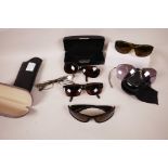 Six pairs of designer sunglasses including Jasper Conran, Ben Sherman etc