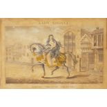 Lady Godiva Riding Through Coventry, mid C19th hand coloured engraving published by John Bysh, 8