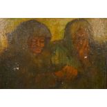 Peter Nikolov (Bulgarian, b.1928), 'Two Old Ladies', signed and dated recto lower right 1987, please