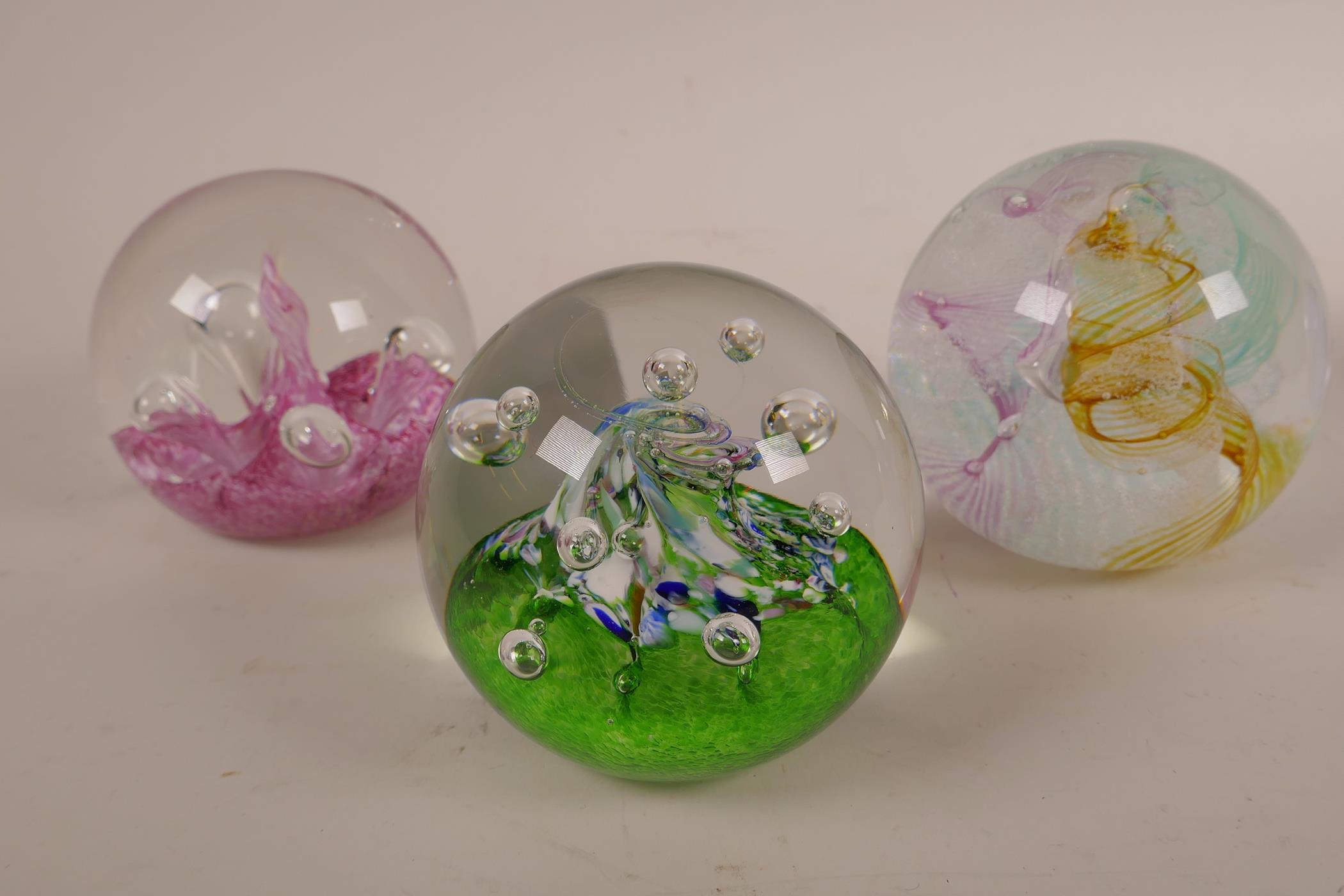 Six Caithness paperweights, all numbered and individually titled; 'Moonflower', 'Goldrush', ' - Image 3 of 4