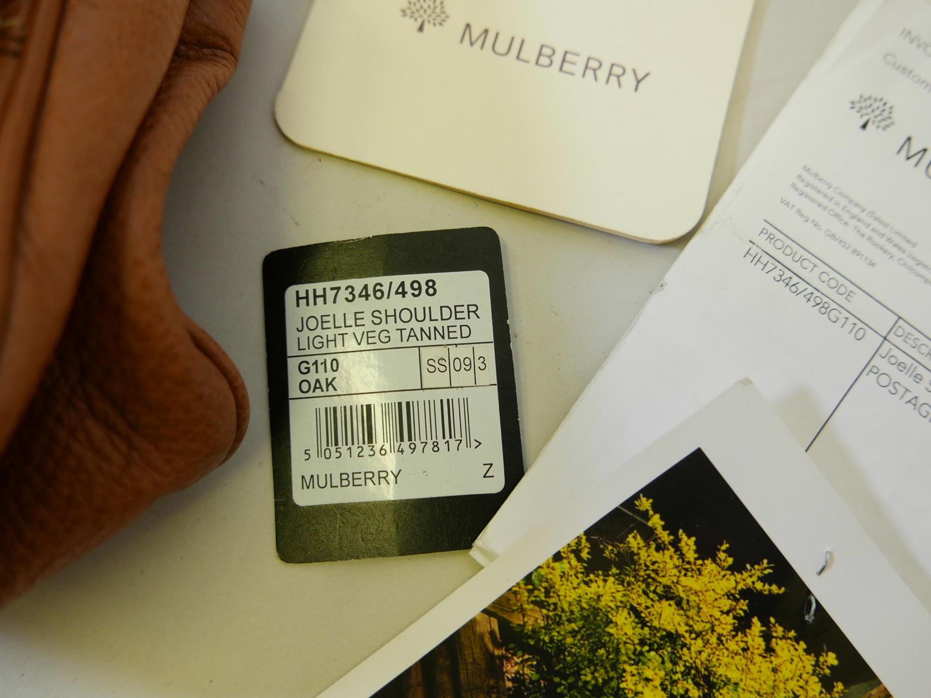 A Mulberry 'Joelle' oak coloured leather shoulder bag, with original purchase receipt - Image 3 of 7