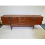 A mid century G Plan teak 'Fresco' sideboard by Victor Wilkins, 84" x 18", 31½" high