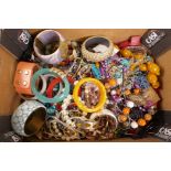 A box of costume jewellery