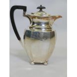 A silver coffee/hot water pot, Sheffield 1928, Atkins Bros, 484 grams