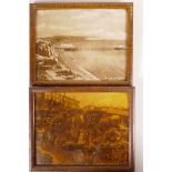 Two early sepia photographs of scenes from the Isle of Wight, 7" x 5½" framed