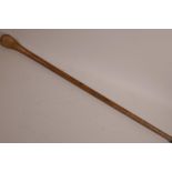 A hardwood 'Sunday' stick, 31" long