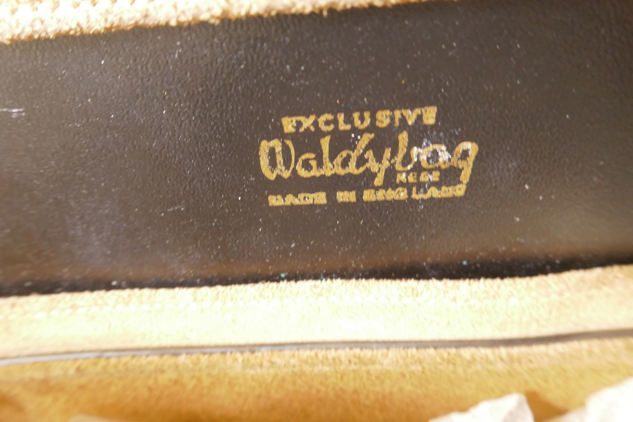 A designer leather and fabric handbag, together with a vintage 'Waldybag' black leather handbag - Image 3 of 3