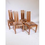 A set of four 'Chan' dining chairs made by Channels Furniture of London