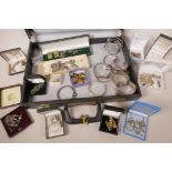 A briefcase containing a quantity of good quality costume jewellery including silver