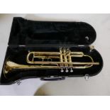 A vintage Jupiter trumpet in fitted case