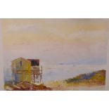 Dennis Cook, oil on artist's board, coastal scene with sailing boats, signed and dated 2001, 20" x