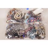 Four bags of costume jewellery