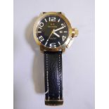 A TW steel gentlemen's automatic wristwatch, with rose gold plated stainless steel case, black