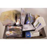 A collection of vintage model aircraft construction kits from Revell, Airfix, Corgi etc