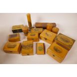 A collection of various treen and Mauchline ware, mainly boxes