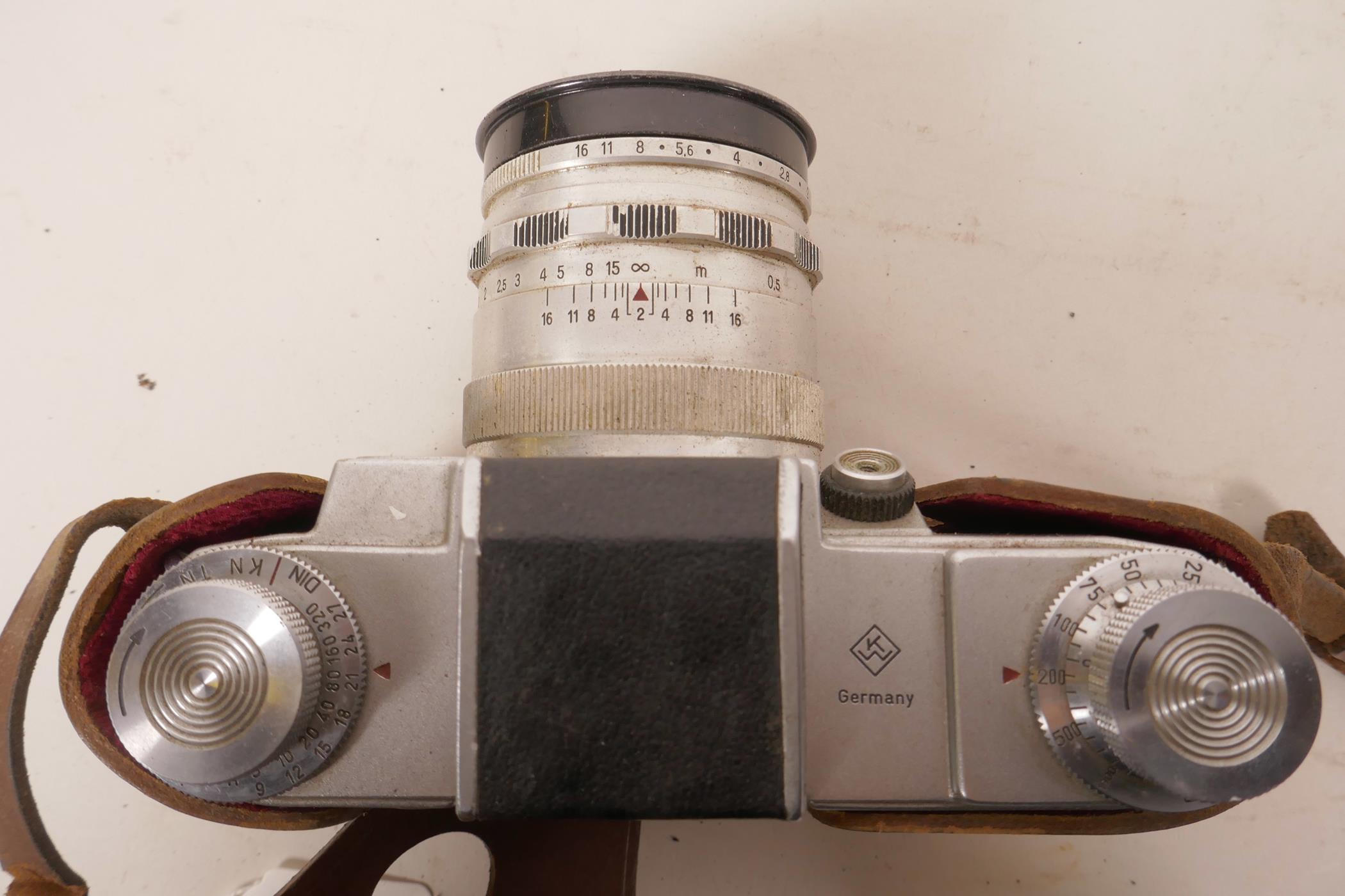 A Praktina FX 35mm SLR camera made by Kamera-Werke (KW) in Dresden, East Germany in the early 1950s, - Image 3 of 3