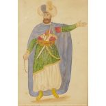 Portrait of an Eastern gentleman, inscribed in ink 'Sidy Hassan Late Bey of Tripoli', early C19th,