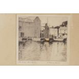 Harry Harvey Clarke (British, 1869-1948), 'The Quay Mevagissey', etching, signed lower margin, 5½