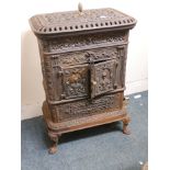 A De Dietrich & Co, C19th French style cast iron wood burner stove, 'Alsace-Lorraine AL77',