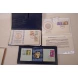 Three collector's first day covers with medallions, Michelangelo's 500th anniversary, Concorde first