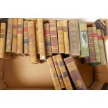 A collection of mainly C19th leather bound books including Shakespeare, Wordsworth etc