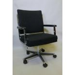 A 1960s Verco swivel office chair on chrome base