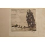 Two late C19th black and white etchings; one of Colmar Maison Pfister', signed in the plate, and the