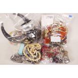 Four bags of costume jewellery