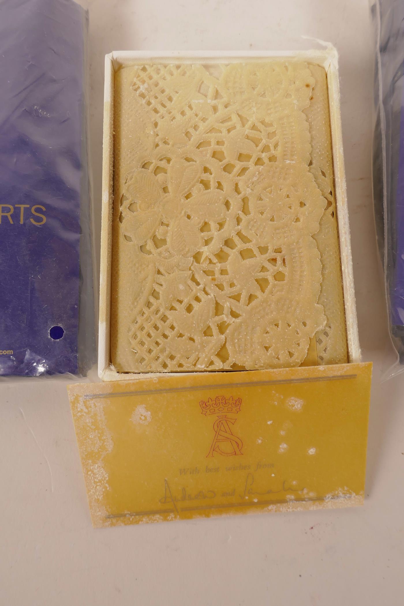 Royal memorabilia, a boxed slice of cake from the wedding of Prince Andrew and Sarah Ferguson, - Image 3 of 3